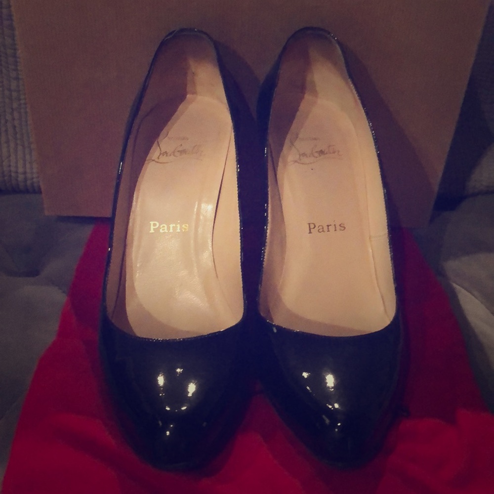 Black Patent Christian Louboutin Heels